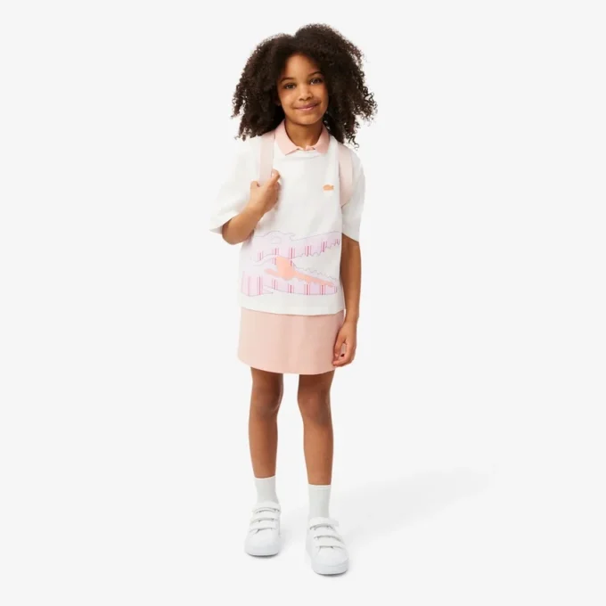 T-shirt in cotone con stampa coccodrillo
