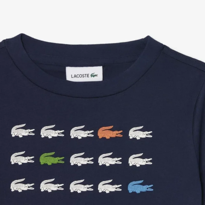 T-shirt in cotone con stampa coccodrillo T-shirt in cotone con stampa coccodrillo