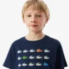 T-shirt in cotone con stampa coccodrillo T-shirt in cotone con stampa coccodrillo