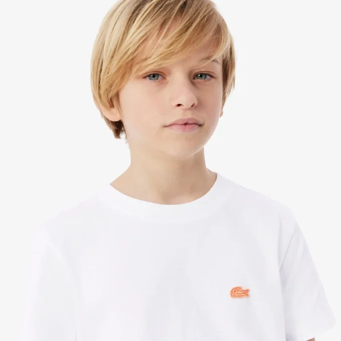 T-shirt in cotone con stampa coccodrillo T-shirt in cotone con stampa coccodrillo