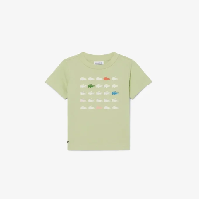 T-shirt in cotone con stampa coccodrillo T-shirt in cotone con stampa coccodrillo