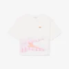 T-shirt in cotone con stampa coccodrillo