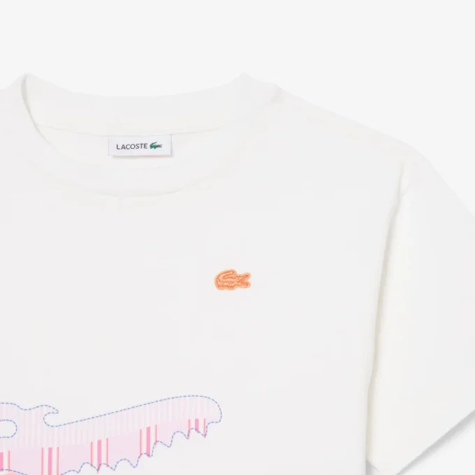 T-shirt in cotone con stampa coccodrillo T-shirt in cotone con stampa coccodrillo