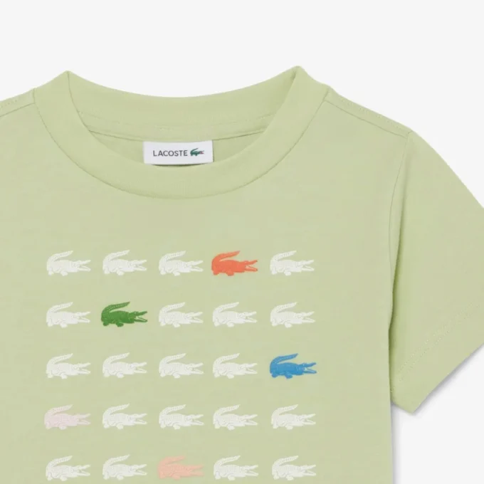 T-shirt in cotone con stampa coccodrillo T-shirt in cotone con stampa coccodrillo