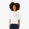 T-shirt in cotone oversize con stampa da bambina T-shirt in cotone oversize con stampa da bambina