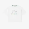 T-shirt in cotone oversize con stampa da bambina T-shirt in cotone oversize con stampa da bambina