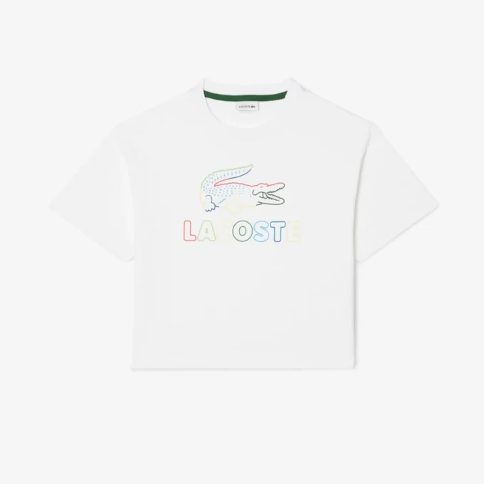 T-shirt in cotone oversize con stampa da bambina T-shirt in cotone oversize con stampa da bambina