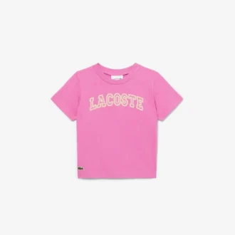 T-shirt in cotone ricamata