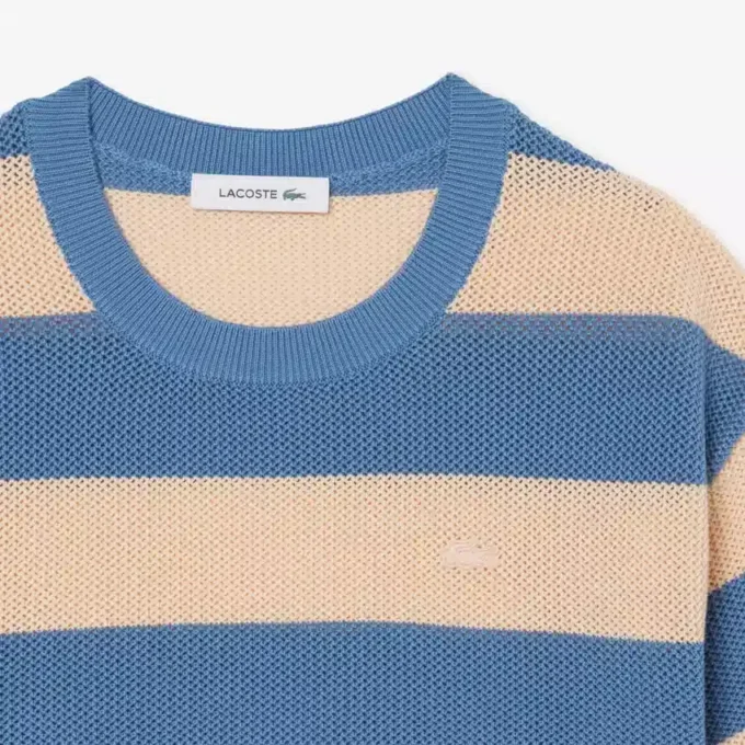 T-shirt in maglia a righe T-shirt in maglia a righe