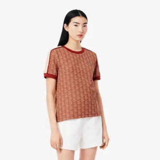 T-shirt Monogram da donna slim fit T-shirt Monogram da donna slim fit
