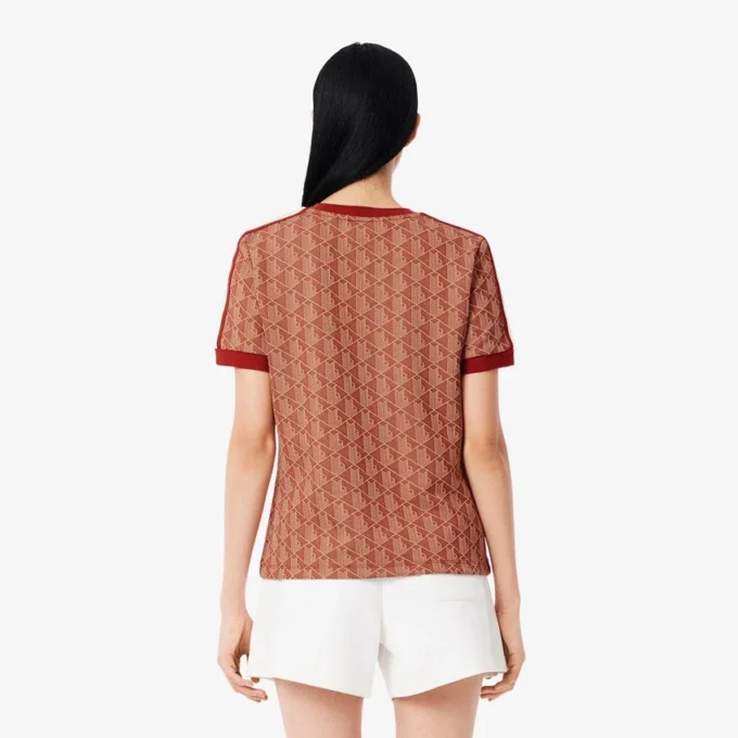 T-shirt Monogram da donna slim fit T-shirt Monogram da donna slim fit