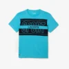 T-shirt sportiva da uomo in cotone stampato T-shirt sportiva da uomo in cotone stampato