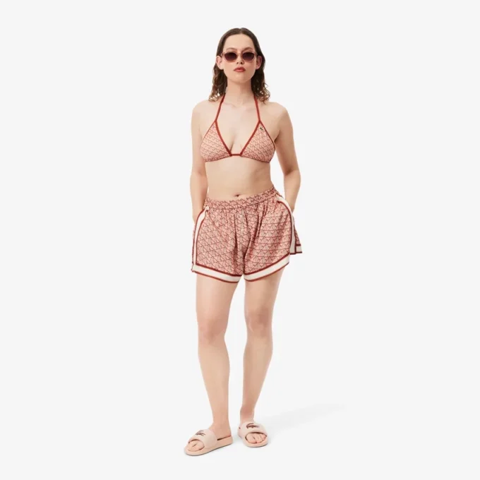 Top da bagno in jersey stampato da donna Top da bagno in jersey stampato da donna