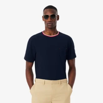 Top pigiama da uomo con collo a contrasto
