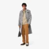 Trench da uomo in tessuto a quadri idrorepellente