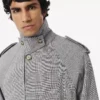 Trench da uomo in tessuto a quadri idrorepellente
