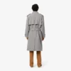 Trench da uomo in tessuto a quadri idrorepellente