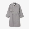 Trench da uomo in tessuto a quadri idrorepellente