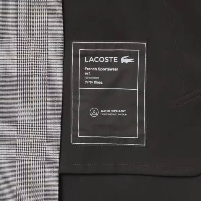 Trench da uomo in tessuto a quadri idrorepellente