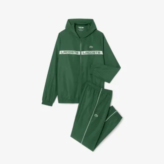 Tuta da tennis da uomo con strisce e logo